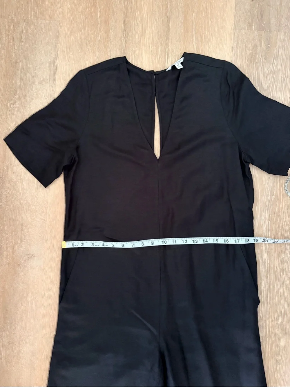 Banana Republic Modern Black Viscose Linen Wide Leg Jumpsuit-XS